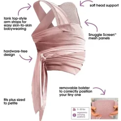 Boppy Gift For Mom|Gifts Up To $25*- Comfyhug Baby Carrier, Ballerina Pink