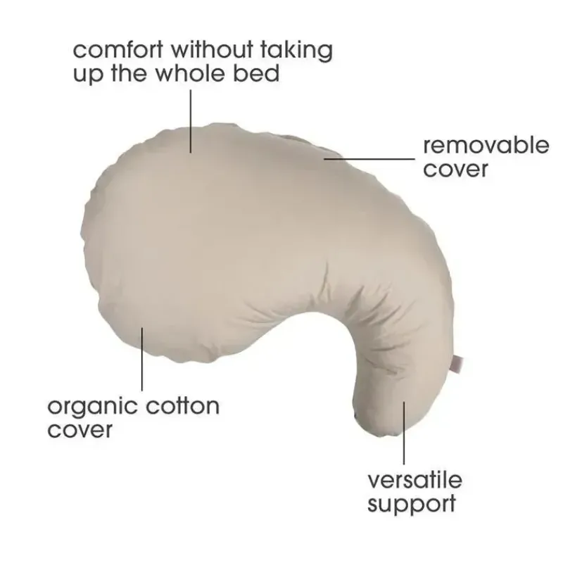 Boppy Body Pillow*- Cuddle Pregnancy Pillow with 100% Organic Cotton Removable Cover, Biscuit
