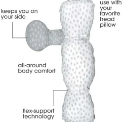 Boppy Body Pillow|Gift For Mom*- Full Body Side Sleeper Pillow, Mirage White and Gray