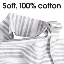 Boppy Nursing Covers, Scarves, & Wedges*- Nursing Cover for Breastfeeding, Gray Watercolor Stripes