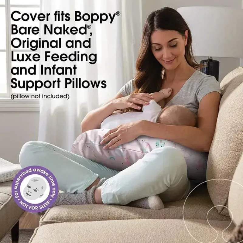 Boppy Nursing Covers, Scarves, & Wedges*- Nursing Pillow Cover, Pink Unicorns