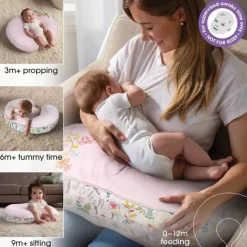 Boppy Nursing Pillows*- Nursing Pillow Luxe Support , Pink Sweet Safari