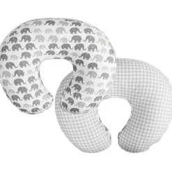 Boppy Nursing Pillows*- Nursing Pillow Quick-Dry Gray Elephant Cover