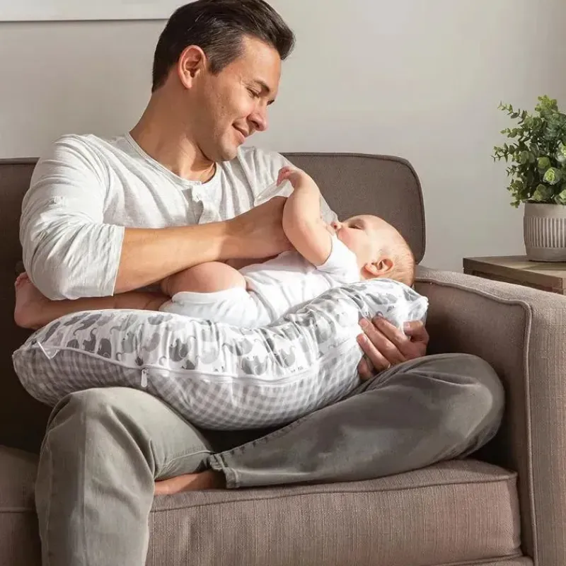 Boppy Nursing Pillows*- Nursing Pillow Quick-Dry Gray Elephant Cover