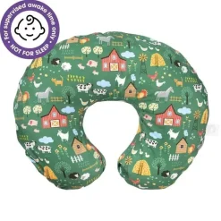Boppy Nursing Pillows*- Nursing Pillow Support with Removable Cover, Machine Washable, Green Farm