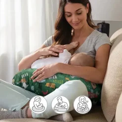 Boppy Nursing Pillows*- Nursing Pillow Support with Removable Cover, Machine Washable, Green Farm