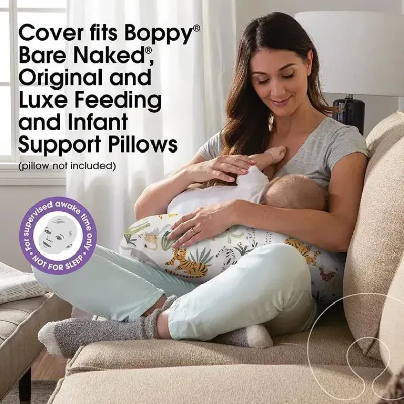 Boppy Nursing Pillows*- Original Cotton Slipcovers Colorful Wildlife