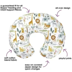 Boppy Nursing Pillows*- Original Cotton Slipcovers Colorful Wildlife