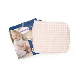 Nemcor Nursing Pillows*Boppy - Pillow Cover, Pink/White Jumbo Plaid