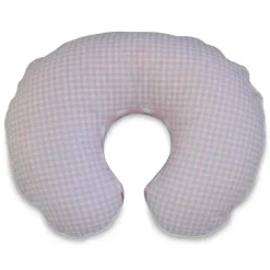 Nemcor Nursing Pillows*Boppy - Pillow Cover, Pink/White Jumbo Plaid