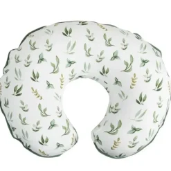 Boppy Gift For Mom|Organic*- Pillow Slipcover Organic Cotton, Green Little Leaves