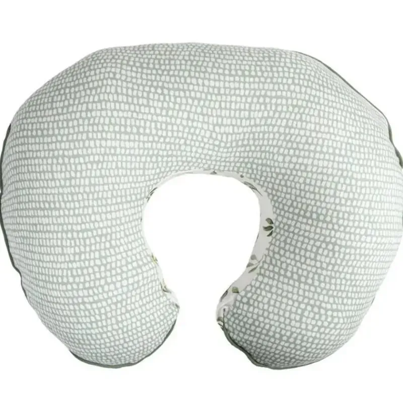 Boppy Gift For Mom|Organic*- Pillow Slipcover Organic Cotton, Green Little Leaves