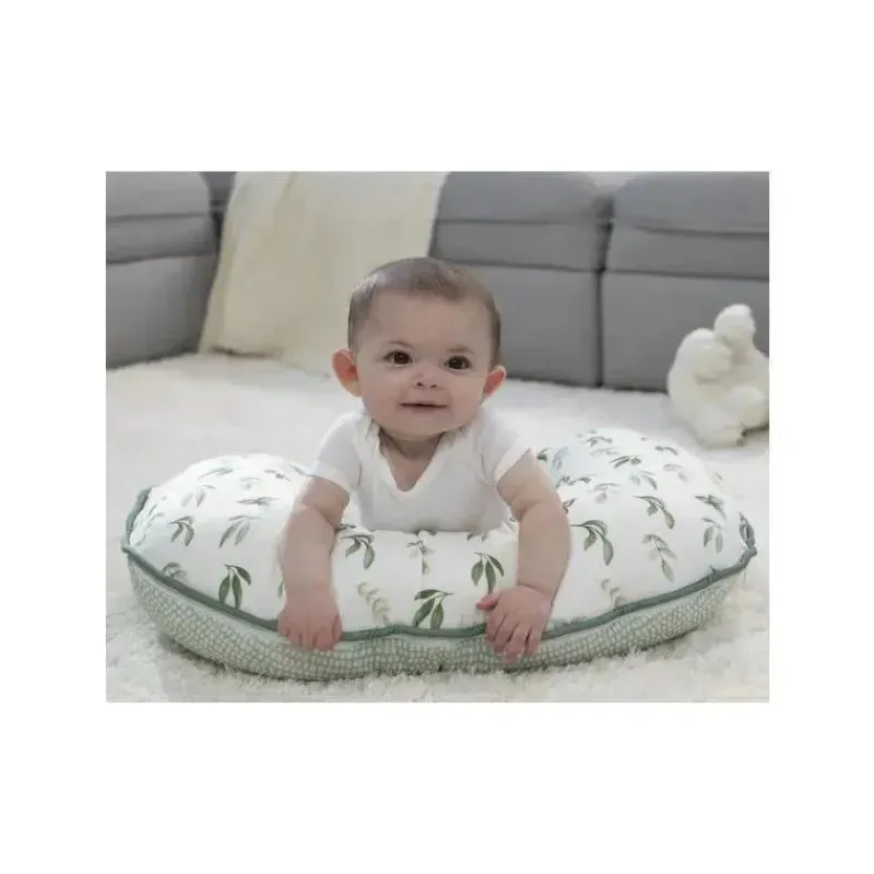 Boppy Gift For Mom|Organic*- Pillow Slipcover Organic Cotton, Green Little Leaves