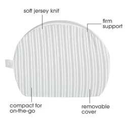 Boppy Body Pillow|Gift For Mom*- Pregnancy Pillow Wedge with Cover, Gray Stripe