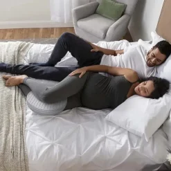 Boppy Body Pillow|Gift For Mom*- Pregnancy Pillow Wedge with Cover, Gray Stripe