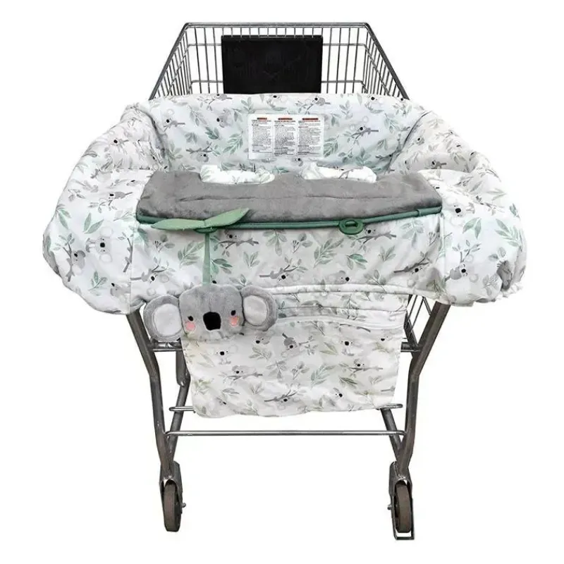Boppy Cart Covers*- Shopping Cart & High Chair Cover with Storage Pouch, Gray Green Koala