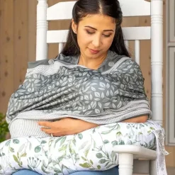 Boppy Nursing Covers, Scarves, & Wedges*Company - 4 & More Multi-use Cover, Green Leaves