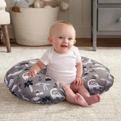 Boppy Gift For Mom|Nursing Pillows*Feeding And Infant Support Pillow - Gray Dinosaurs