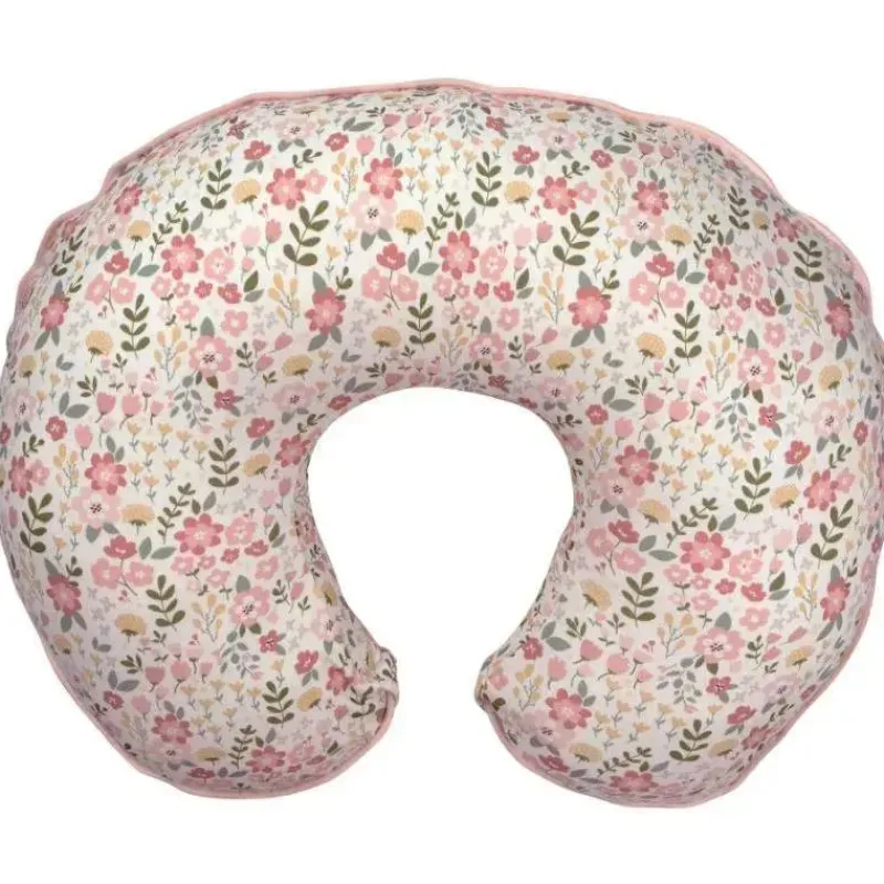 Boppy Organic|Nursing Covers, Scarves, & Wedges*Pillow Slipcover Organic Cotton, Blush Cottage Garden
