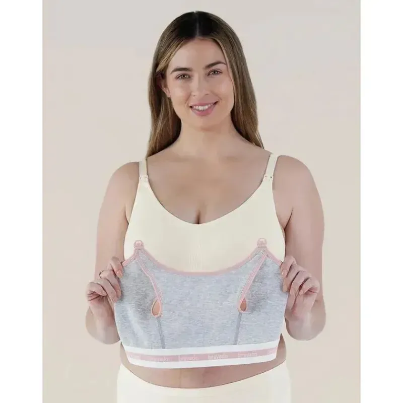 Bravado Nursing Bras*- Clip & Pump Hands-Free Nursing Accessory 17D Xl Dove Heather