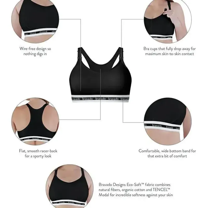 Bravado Nursing Bras*Original Full Cup Nursing Bra, Black XL