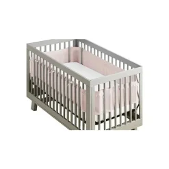 BreathableBaby Crib & Bed Sheets*- Breathable Mesh Crib Liner, Deluxe Ruffle Collection, Blush