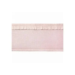 BreathableBaby Crib & Bed Sheets*- Breathable Mesh Crib Liner, Deluxe Ruffle Collection, Blush