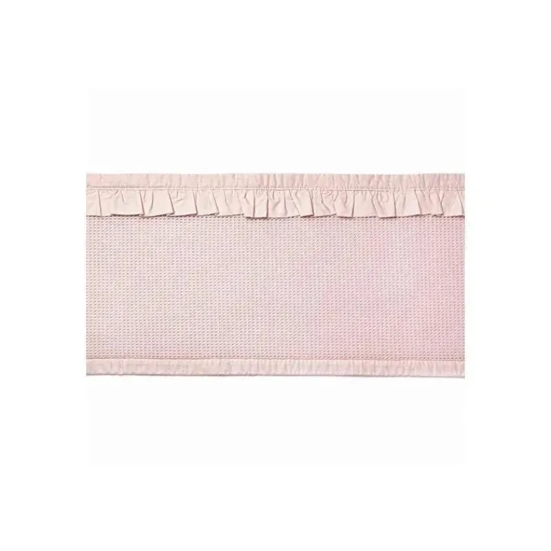 BreathableBaby Crib & Bed Sheets*- Breathable Mesh Crib Liner, Deluxe Ruffle Collection, Blush