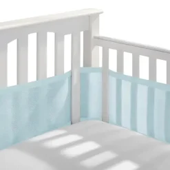 BreathableBaby Crib & Bed Sheets*- Breathable Mesh Liner for Full-Size Cribs, Classic 3mm Mesh, Blue Green Aqua