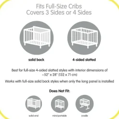 BreathableBaby Crib & Bed Sheets*- Breathable Mesh Liner for Full-Size Cribs, Classic 3mm Mesh, Blue Green Aqua