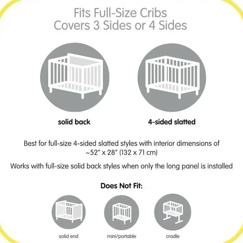 BreathableBaby Crib & Bed Sheets*- Breathable Mesh Liner for Full-Size Cribs, Classic 3mm Mesh, Blue Green Aqua