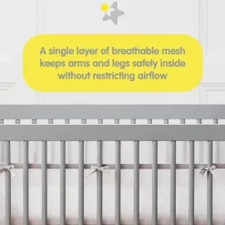 BreathableBaby Crib & Bed Sheets*- Breathable Mesh Liner for Full-Size Cribs, Classic 3mm Mesh, Blue Green Aqua