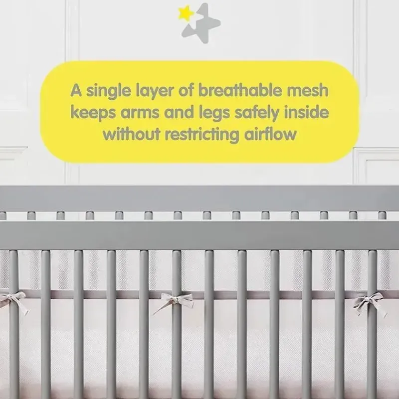 BreathableBaby Crib & Bed Sheets*- Breathable Mesh Liner for Full-Size Cribs, Classic 3mm Mesh, Blue Green Aqua
