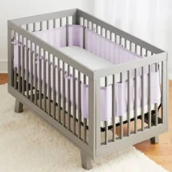 BreathableBaby Bumpers, Liners & Skirts*- Classic Breathable Mesh Crib Liner, Lavender