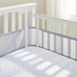 BreathableBaby Bumpers, Liners & Skirts*- Classic Breathable Mesh Crib Liner, Gray