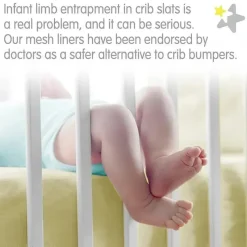 BreathableBaby Bumpers, Liners & Skirts*- Classic Breathable Mesh Crib Liner, Gray