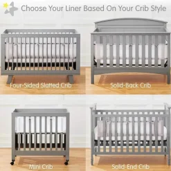 BreathableBaby Bumpers, Liners & Skirts*- Classic Breathable Mesh Crib Liner, Gray