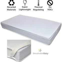BreathableBaby Mattresses, Pads & Covers*- Eco Core 200 1-Stage Mattress, White