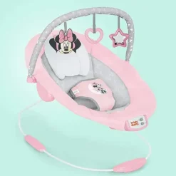 Bright Starts Mickey & Minnie|Bouncers, Swings & Rockers*- Baby Disney Minnie Mouse Rosy Skies Bouncer Pink