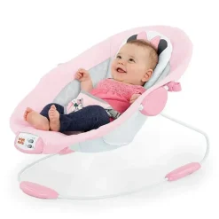 Bright Starts Mickey & Minnie|Bouncers, Swings & Rockers*- Baby Disney Minnie Mouse Rosy Skies Bouncer Pink