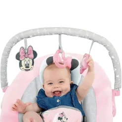 Bright Starts Mickey & Minnie|Bouncers, Swings & Rockers*- Baby Disney Minnie Mouse Rosy Skies Bouncer Pink