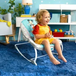 Bright Starts Mickey & Minnie|Bouncers, Swings & Rockers*- Disney Baby Mickey Mouse Infant To Toddler Rocker