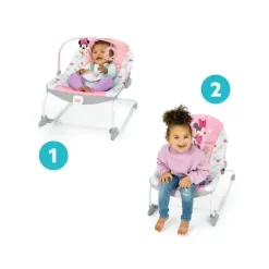 Bright Starts Mickey & Minnie|Bouncers, Swings & Rockers*- Disney Baby Minnie Mouse Infant To Toddler Rocker