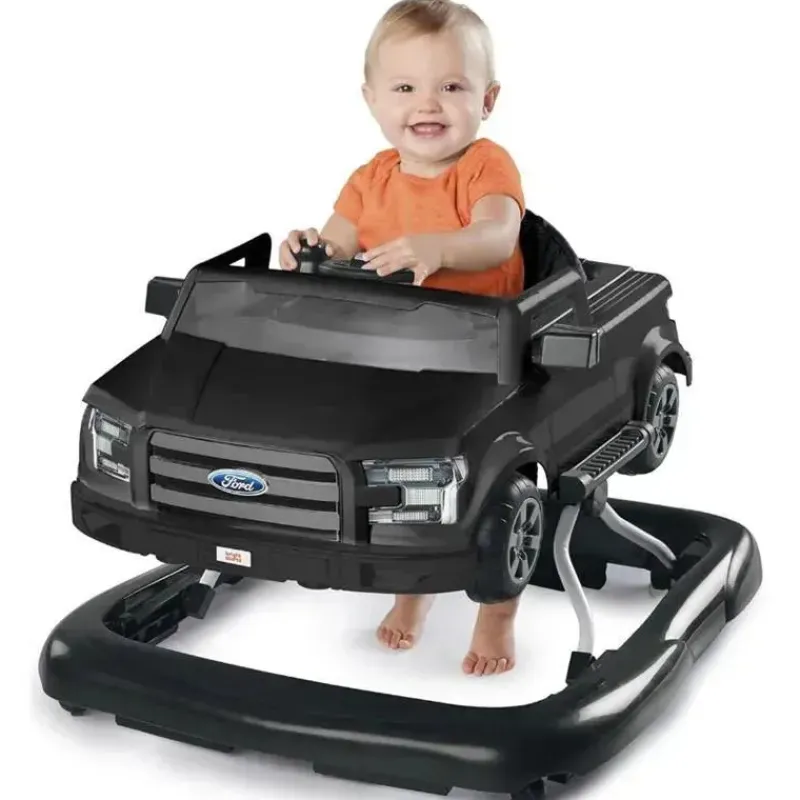 Bright Starts Walkers|Toys For 0-12 Months*- Ford F-150 4-in-1 Agate Black Baby Activity Center & Push Walker