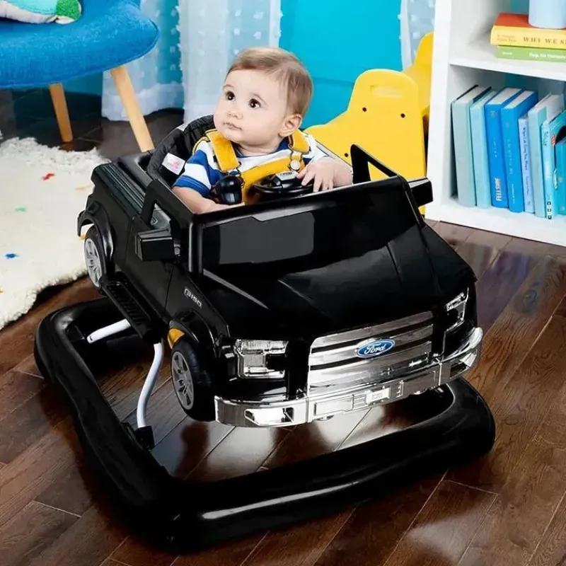 Bright Starts Walkers|Toys For 0-12 Months*- Ford F-150 4-in-1 Agate Black Baby Activity Center & Push Walker