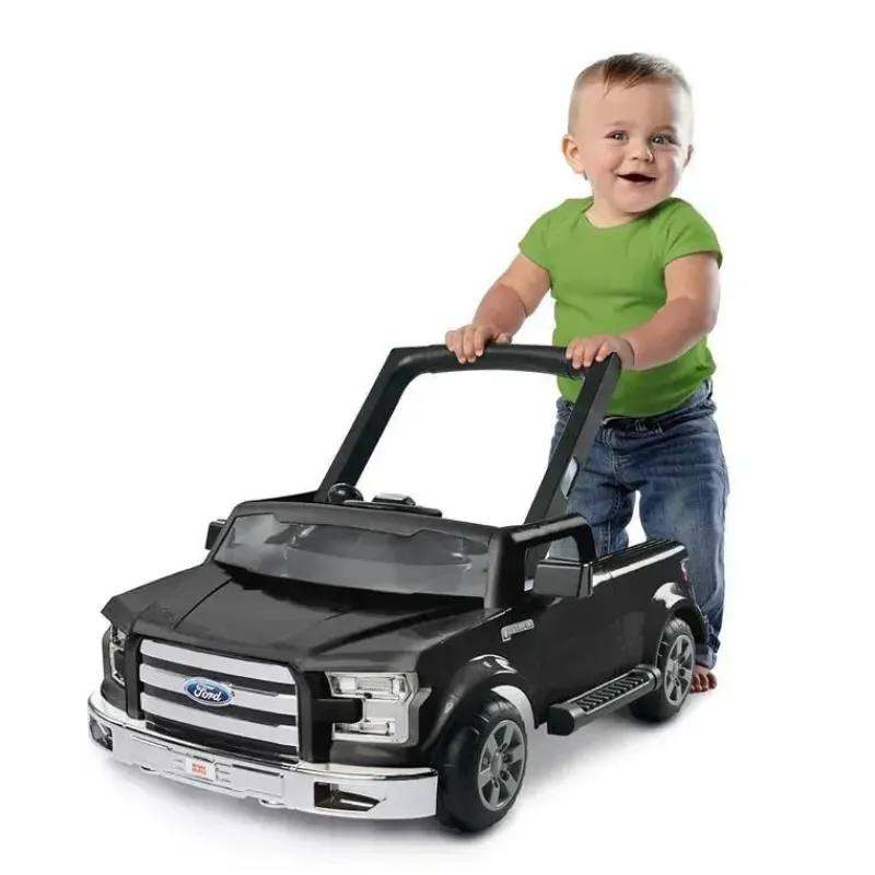 Bright Starts Walkers|Toys For 0-12 Months*- Ford F-150 4-in-1 Agate Black Baby Activity Center & Push Walker