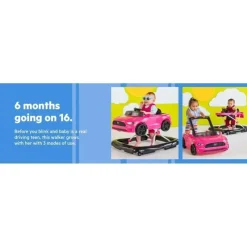 Baby Einstein Walkers|Toys For 0-12 Months*Bright Starts - Ford Mustang 3 Ways To Play Walker - Pink