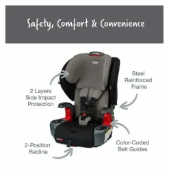 Britax Convertible Car Seats*- Grow With You ClickTight Harness Booster Car Seat, Grey Contour