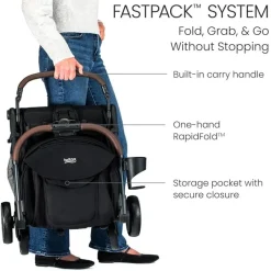 Britax Lightweight Strollers*- Juniper Compact On-The-Go Stroller, Raven Black