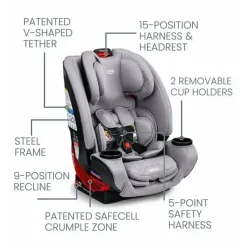 Britax All In One Car Seat|Convertible Car Seats*- One4Life ClickTight All-in-One Car Seat, Diamond Quilted Gray